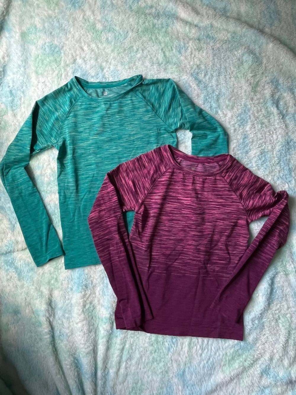2 Athletic long sleeve shirts